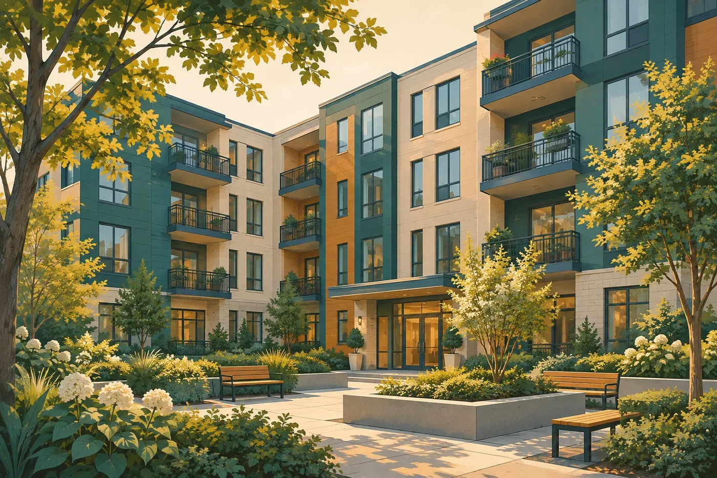 Decorative themed illustration for the Public Housing page